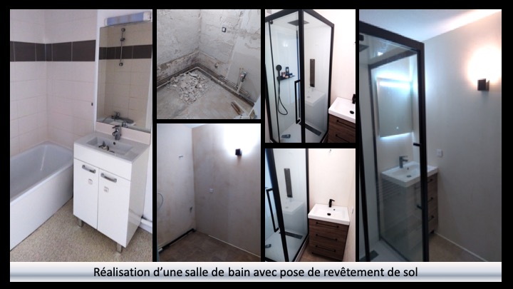 réalisation d'une salle de bain