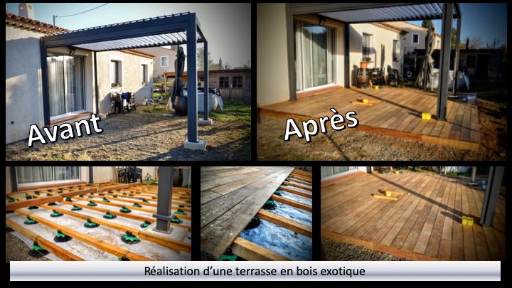terrasse en bois exotique